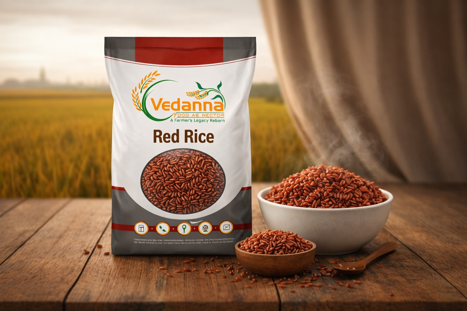 Natural Red Rice by Vedanna Foods