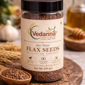 Vedanna Raw Flax Seeds (Alsi) – Rich in Omega-3 & Fiber