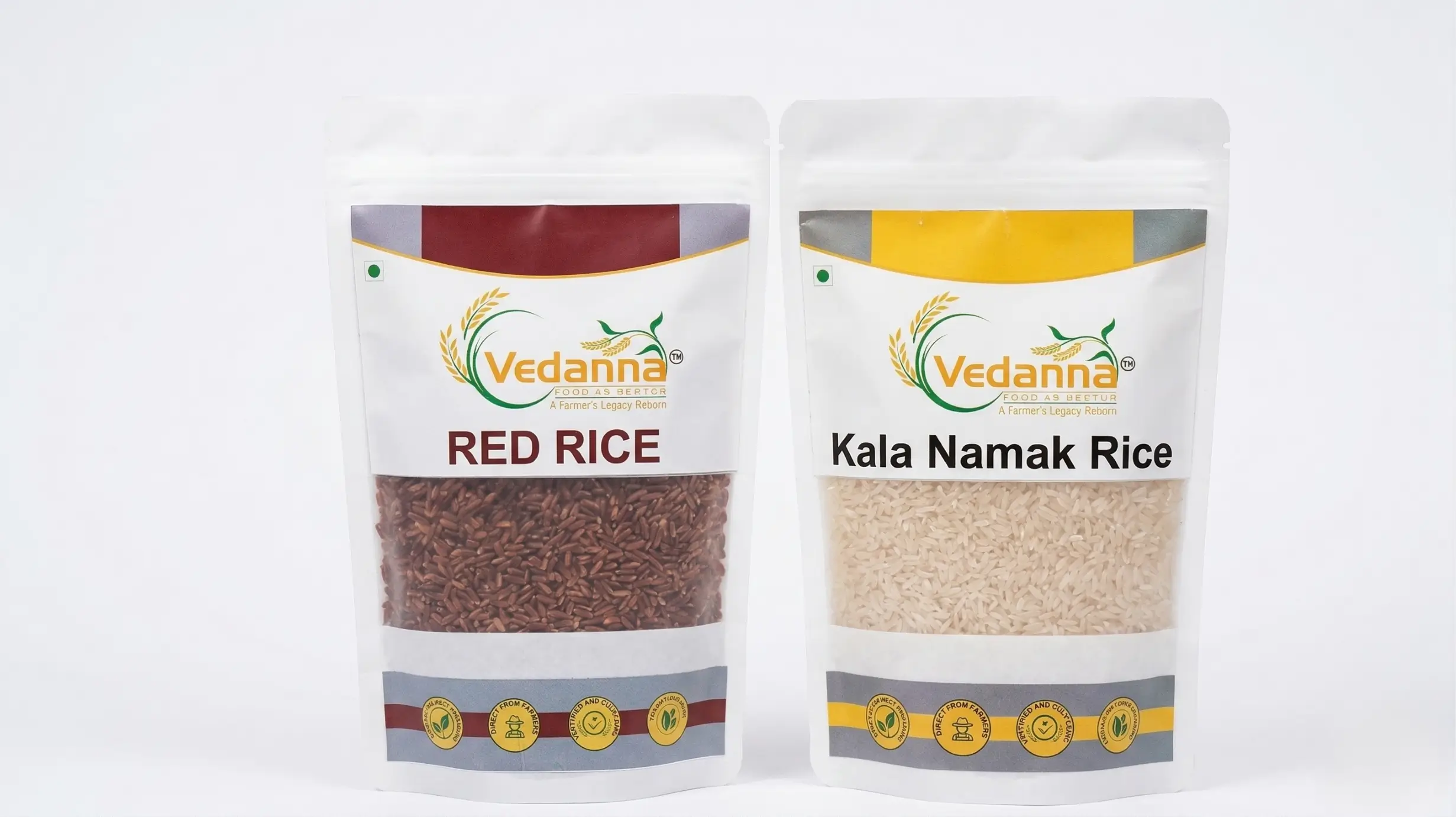 Vedanna diabetic rice combo with kalanamak rice and red rice low glycemic index healthy rice pack