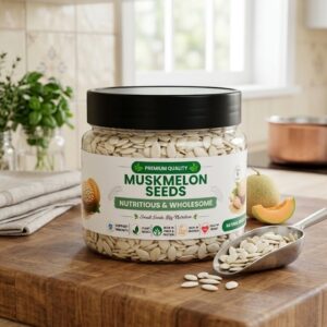 VEDANNA Muskmelon Seeds 200g – Best Premium Kharbooj Magaj Seeds jar, high protein and nutrient rich