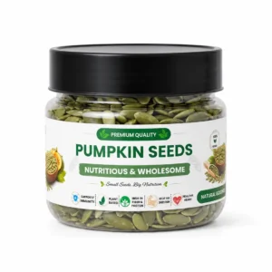 VEDANNA Raw Pumpkin Seeds 200g | Rich in Protein, Dietary Fibre, Iron, Zinc, Magnesium & Phosphorus | Unroasted & Natural Handpicked Seeds | Healthy Snack | Resealable Pack